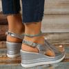 Women's Wedge Sandals Summer Peep Toe Sandal Thick-sole High-heeled Sandals for Women Casual Platform Sandals Sandalias De Mujer