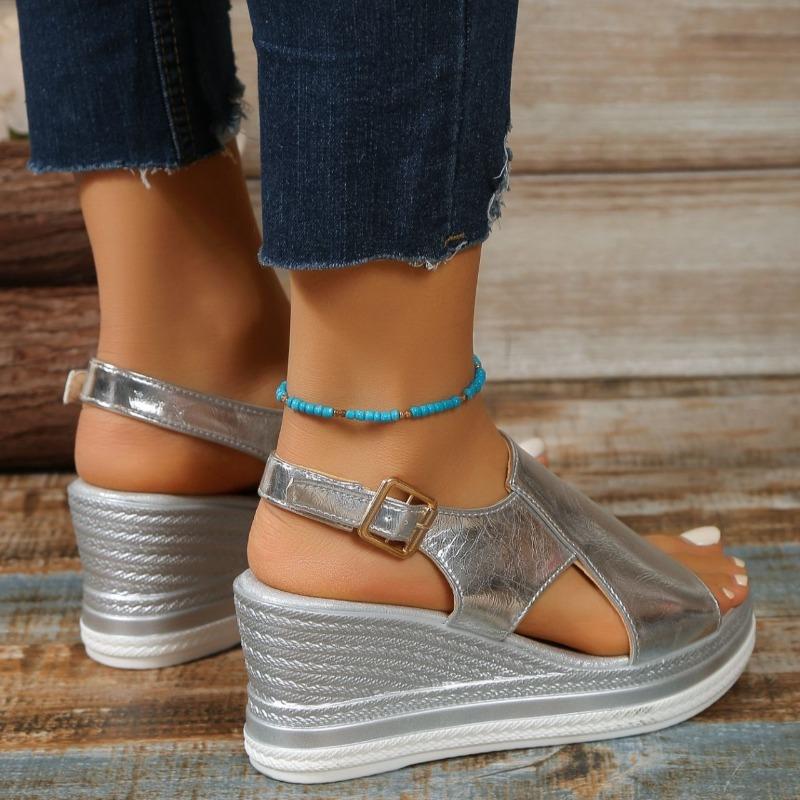 Women's Wedge Sandals Summer Peep Toe Sandal Thick-sole High-heeled Sandals for Women Casual Platform Sandals Sandalias De Mujer