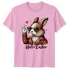 Hello Easter Unisexs TShirt Anthropomorphic Bunny Holiday Easter Gift