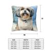 Shih Tzu On The Beach 2 Pcs Square Pillowcase Pillow Cover Cushion Zip Decorative Comfort Throw Pillow For Home Bedroom