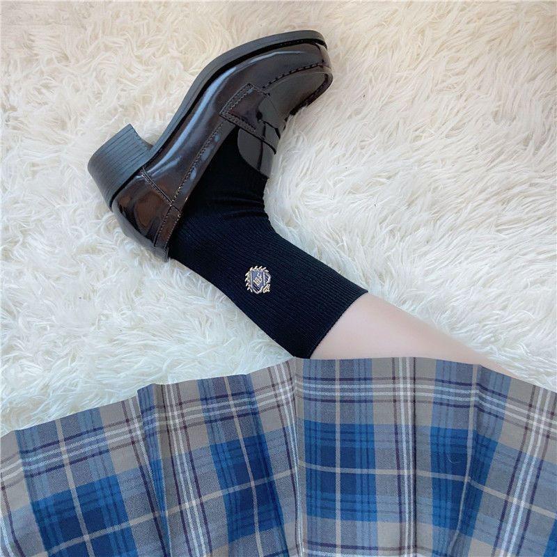 Patent Leather High Heel Mary Jane Loafers - Japanese Style