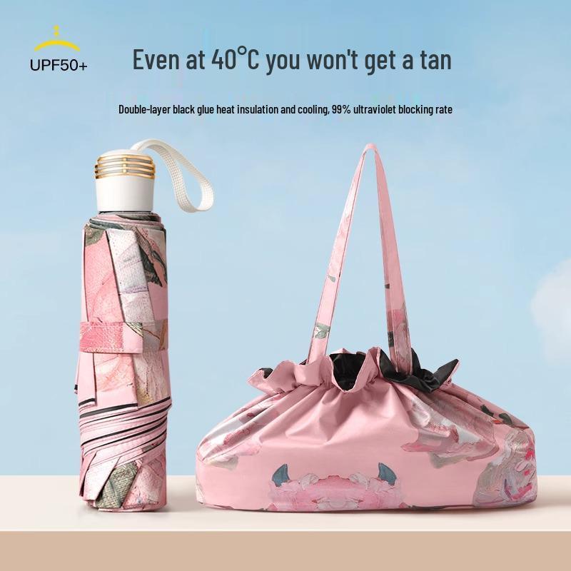 Wendbarer Doppelschichtiger Faltbarer Sonnen- & Regenschirm mit Hochwertigem UV-Schutz und Design im Nationalstil