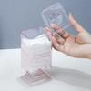 Versiegelter Kosmetik-Wattestäbchenhalter Transparenter Nagellackentferner-Wischpads-Organizer Kosmetik-Organizer Schminktisch