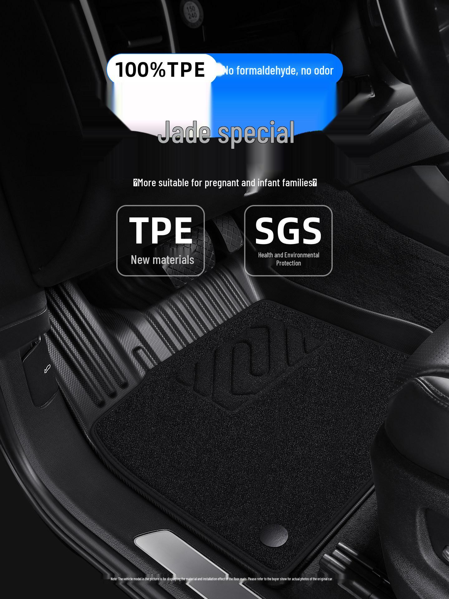 Honda Jade 13-20 Car Floor Mats, Semi-Enclosed TPE, High-End Starry Sky Design TPE+Black Chenille Upper Mat [0.5 cm Thick]