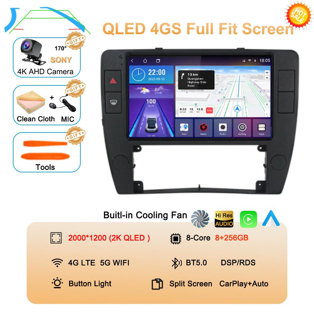 Android 14 Autoradio Carplay Car Radio For Passat B5 2000 2001 2002 2003-2005 Auto 4G Multimedia GPS 2 Din Player DSP Navigation