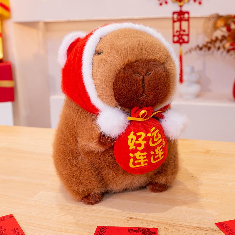 New Capybara Capybara Plush Doll Spring Festival Blessing Bag Good Luck Doll New Year Gift