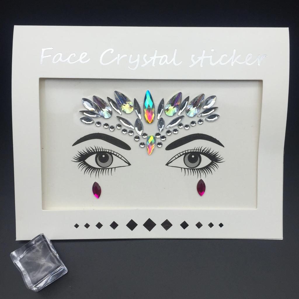 Eco-Friendly Forehead & Face Resin Stickers for Music Festival Makeup