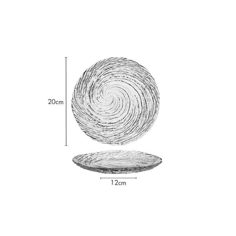 

Креативна різьблена скляна обідня тарілка, тарілка для десерту, тарілка для закусок, тарілки для фруктового салату, тарілки для пасти, спеціальний посуд для ресторану