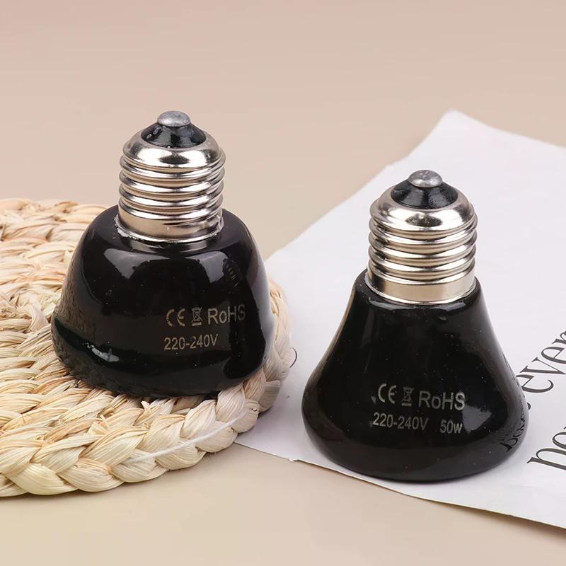 1Pc Reptile Pet Box No Light Far Infrared Ceramic Heating Lamp E27 Small Mini Heat Lamp 25W 50W 75W Mini Pet Heating Lamp