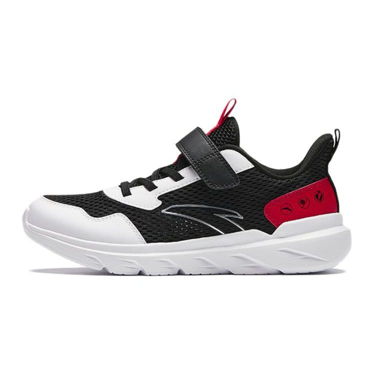Anta Kids Non-Slip Breathable Low-Top Running Shoes Men sneakers Black White Red A12435567-7