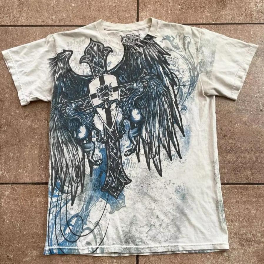 Retro Y2K Harajuku Winged Oversized T-Shirt - Unisex Gothic Hip Hop Streetwear Top