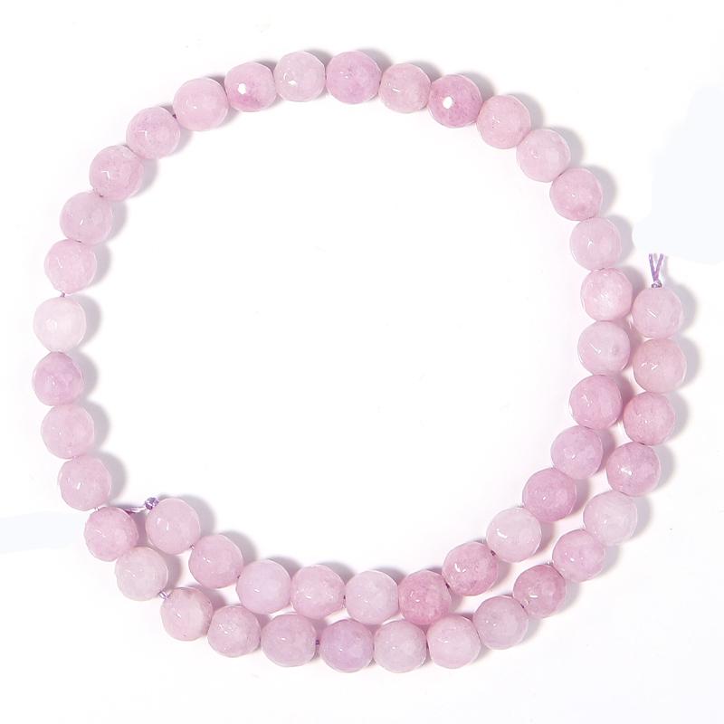 

Natural Round Faceted Crystal Apatite Jade Morgan Spodumene Stone Spacer Beads For Bracelet Jewelry Making Accessories 6/8/10mm 6mm 58pcs