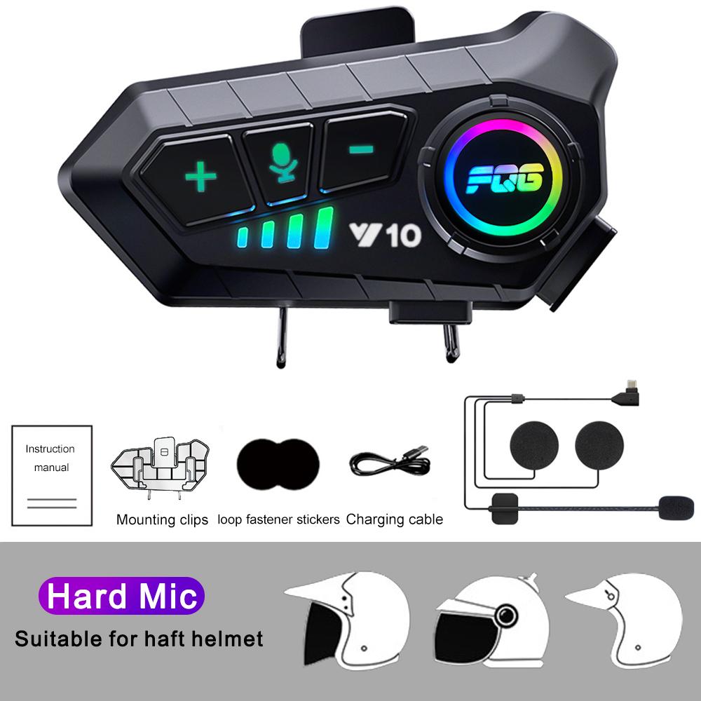 

Bluetooth 5.3 Шолом Гарнітура Бездротовий Hands-free Телефонний дзвінок Комплект Мотоцикл Водонепроникний Навушники MP3 Музичний плеєр Динамік для Moto