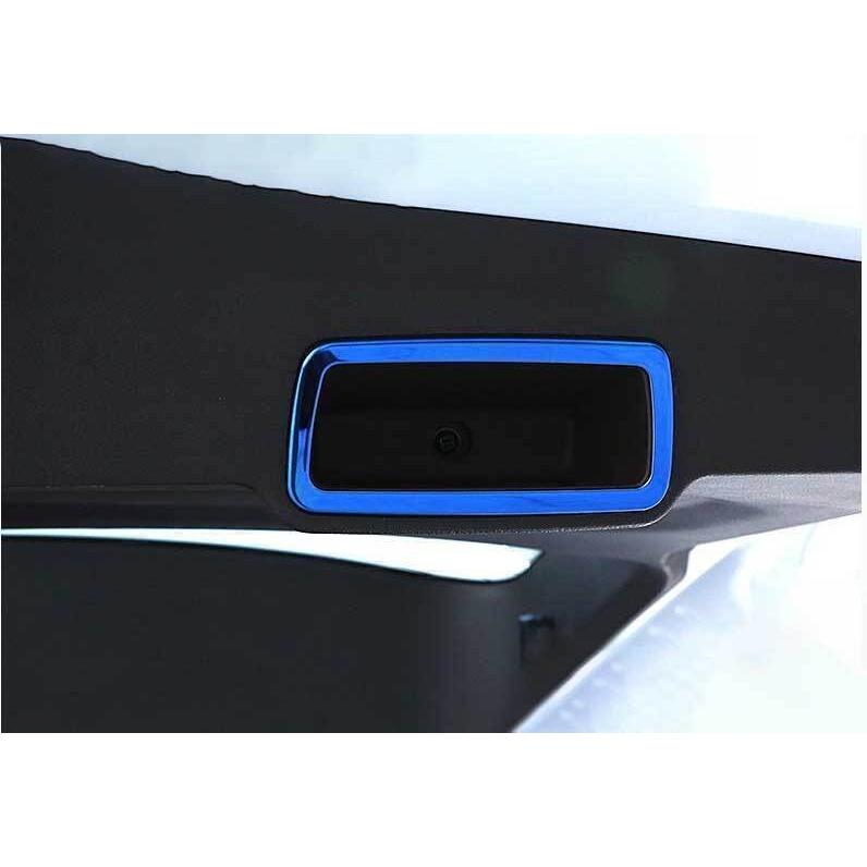 For Jeep Renegade 15-2023 Blue Titanium Tailgate Trunk Handle Lock Frame Trim