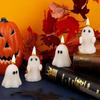 4pcs Halloween Ghost Candles, Cute Spooky Halloween Scented Candles for Home Party Room Table Decorations
