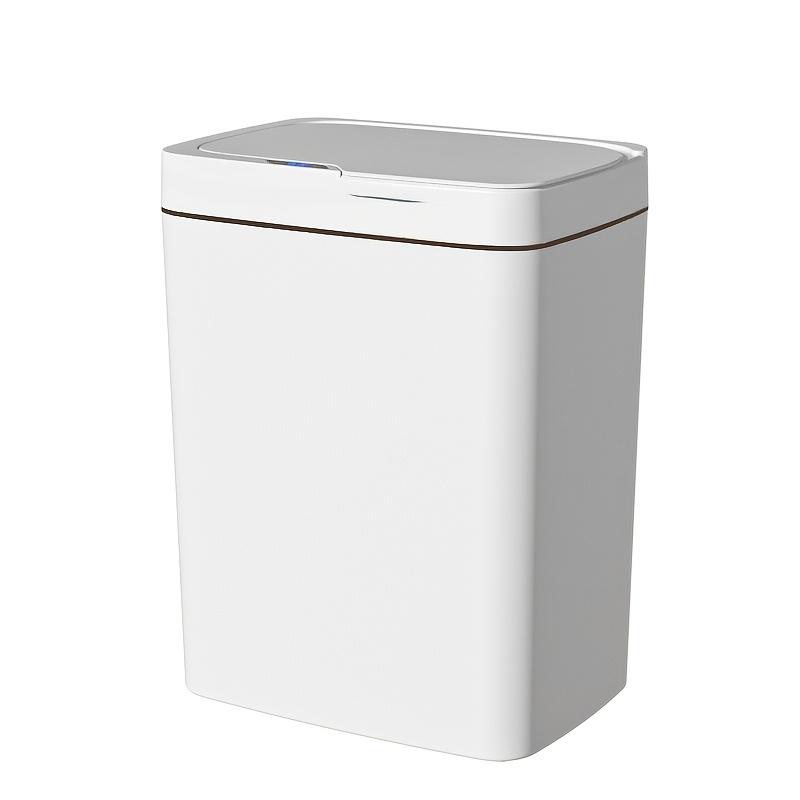 White Touchless 15l Smart Sensor Trash Can – Electronic Bathroom Garbage Bin With Automatic Bagging Smart Home Compatible
