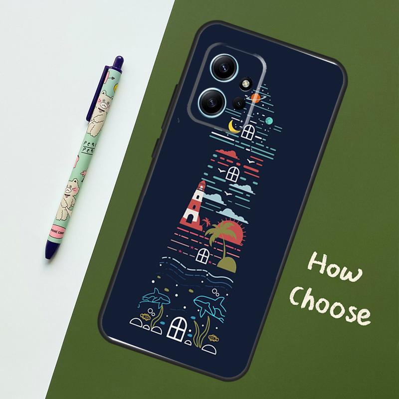 Lighthouse Case For Xiaomi Redmi Note 14 10 11 12 13 15 Pro Plus Cover For Redmi 15 15C 14C 12C 10C 13C