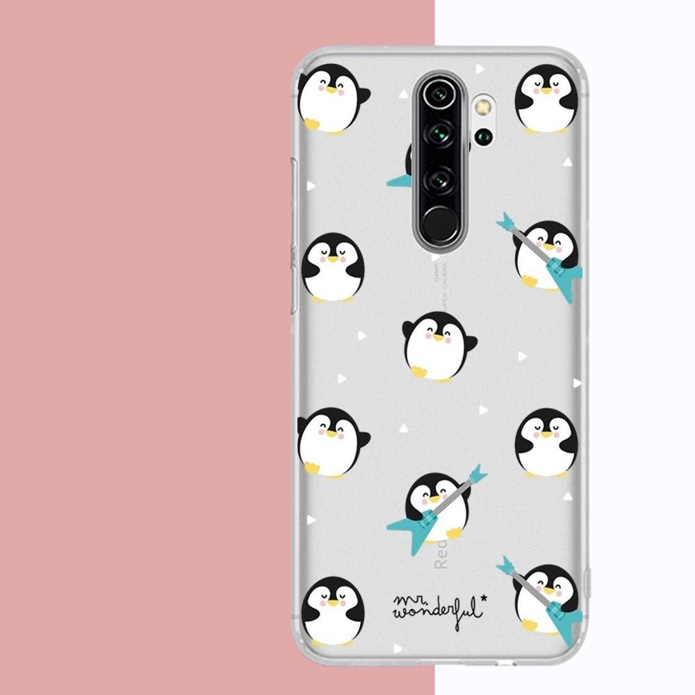 Penguin Kawaii Cartoon Phone Case For Samsung S 20 21 22 23 for Redmi Note7 8 9 10 for Huawei P20 30 40 Clear Case