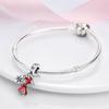 New 925 Sterling Silver Red Color Series Heart Shape Charms Beads Lucky Jewelry Gifts