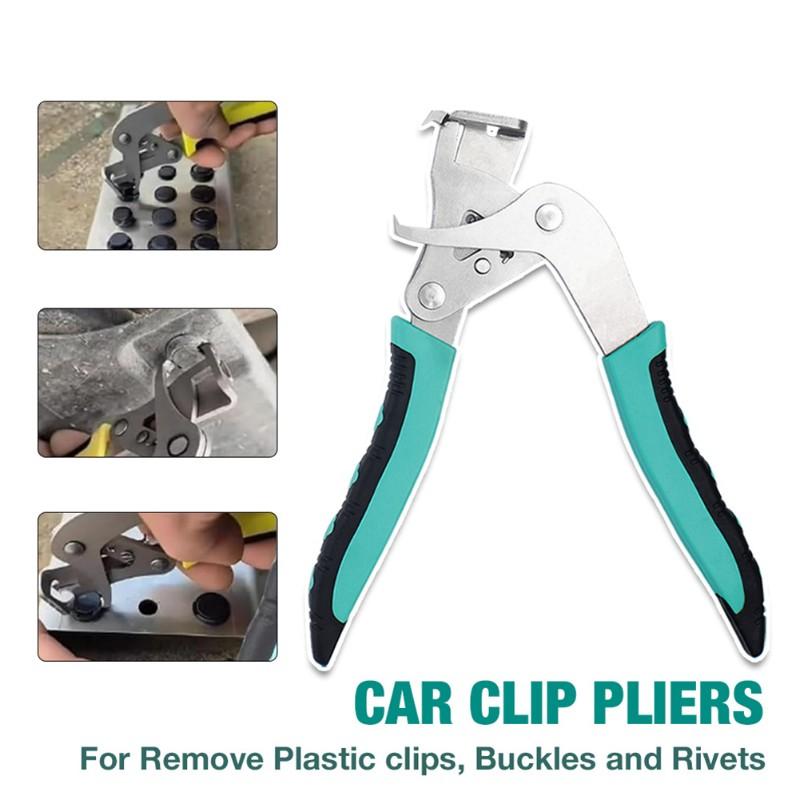 A84X-Auto Panel Removal Tool With Rubber Fastener For Professional Auto Repair Kit Car Thicken Clip Pliers Rivet Tools