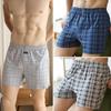 Men's High Waist Cotton Boxer Shorts - Loose Fit Sleep & Home Pants, Plus Size, Lightweight Four-Corner Design