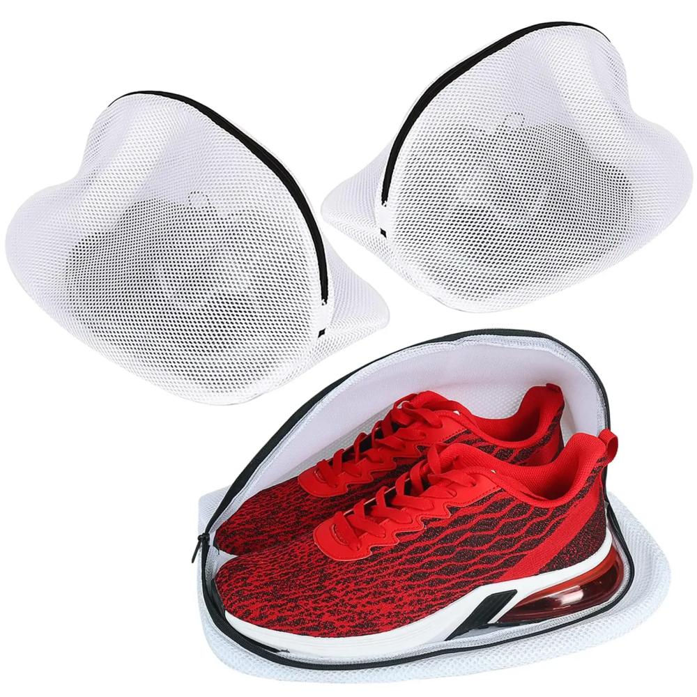 Shoe Washing Bag, Storage Bag Mesh Shoe Laundry Bags with Zip Closure for Sneakers, Running Shoes, Socks, Bras Organizer