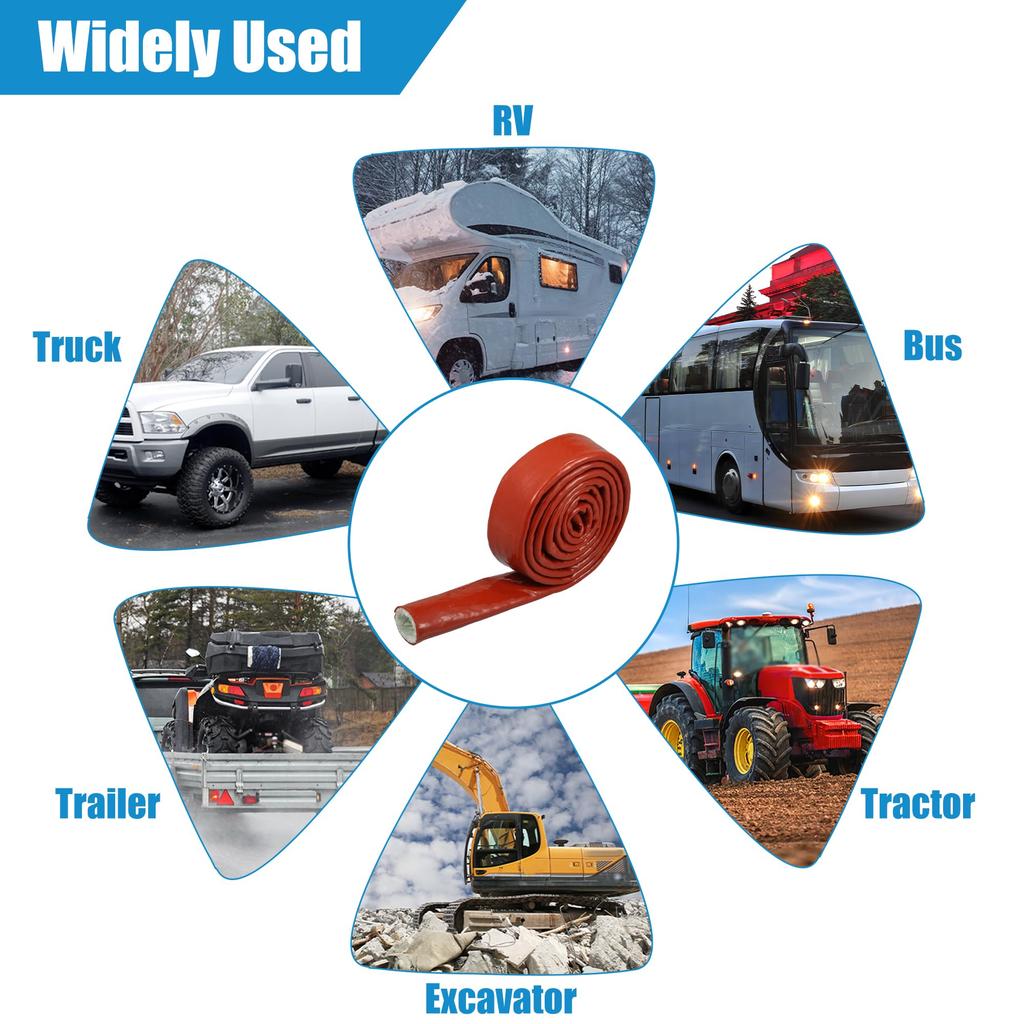 X AUTOHAUX Kraftstoffschlauchschutzhülle für Autos, Isolierschlauch, Schutzhülle, Hitzeschild