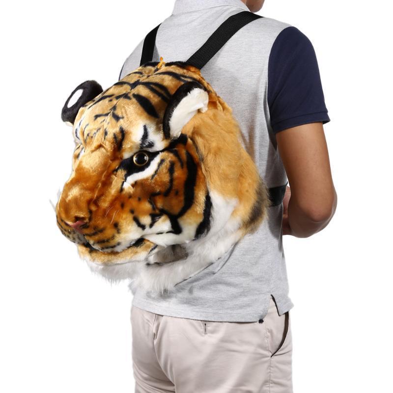 white tiger head backpack