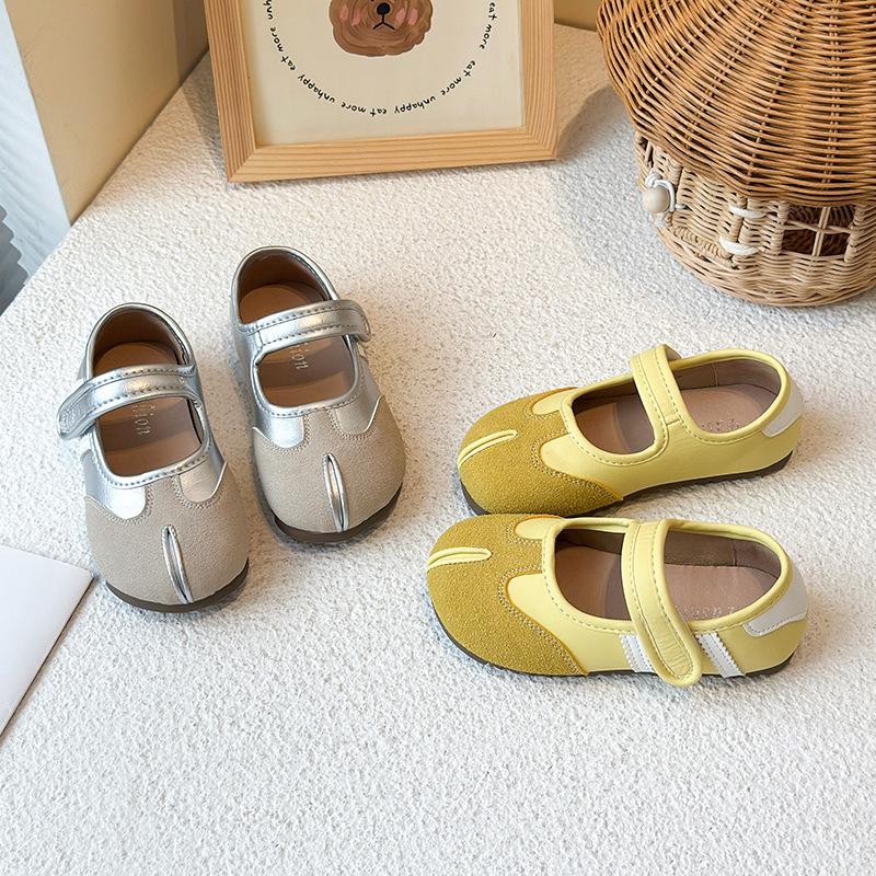 Girls Casual Shoes Round Toes Flats Kids Leather Shoes Soft Versatile 2025 Autumn New Children Fashion Sports Shoes Non-slip