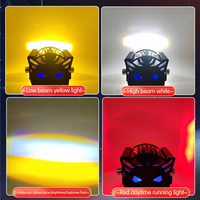 Motocykly LED reflektor Pomocný projektorový objektiv Přední světlomet Mlhová světla pro ATV SUV Offroad Traktor Truck 4x4 Universal