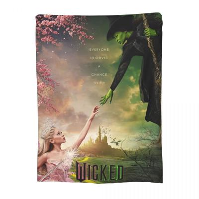 Wicked Musical Movie 2025 Blankets Fleece Print Relax Soft Throw Blankets for Bedding Bedroom Plush Thin Quilt