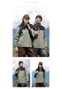 Men's Autumn-Winter Waterproof Windbreaker: Hooded Outdoor Mountaineering Jacket with Printed Logo.