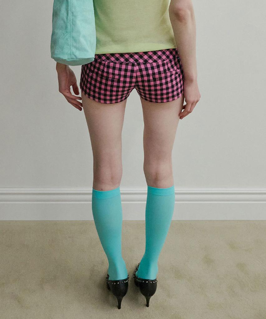 SCULPTOR New Emo Gingham Micro Shorts Pink