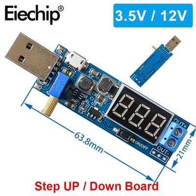 USB Aufwärts-/Abwärts-Netzteil Einstellbarer 5V auf 1,2V-24V DC-DC-Wandler mit 3,5V/12V Ausgängen