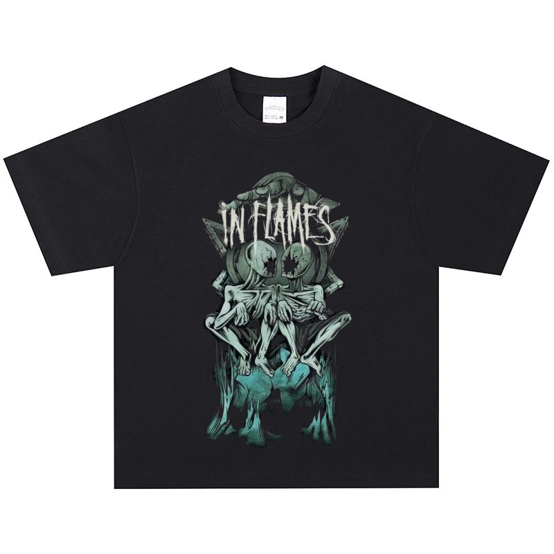In Flames T-Shirt, Soft Fabric Casual Daily Wear XXXXL