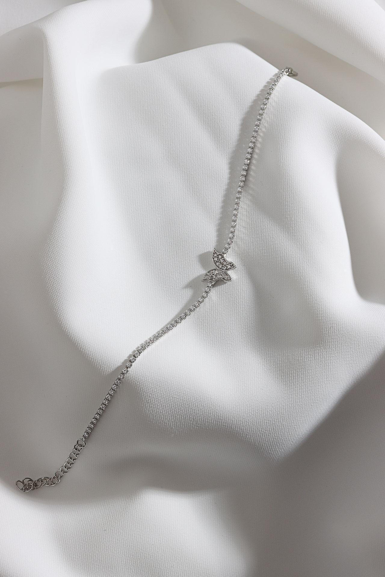 

Браслет Waterway серебряного цвета с изображением бабочки и циркония