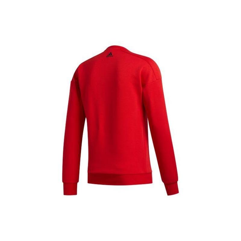 Adidas Logo Print Sports Pullover Hoodie Men Tops Light-Crimson FU6221