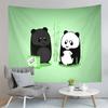 Cute Panda Print Tapestry Cartoon Style Animals Tapestry Creative Wall Hanging Decor Tapestries Bedroom Home Living Room Dorm