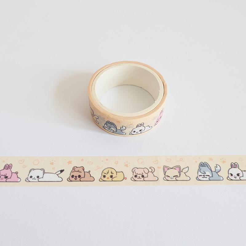 

2025 Животные Пластиковая и бумажная лента Милая декоративная лента с животными Буклет Детские подарки на день рождения