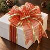 Sparkly Ribbon for Presents Stripe Sequin Christmas Ribbon, Glitter Polyester Fabric Wide Craft Decorative Mesh Party Supplies Wrapping Ribbons Wreath
