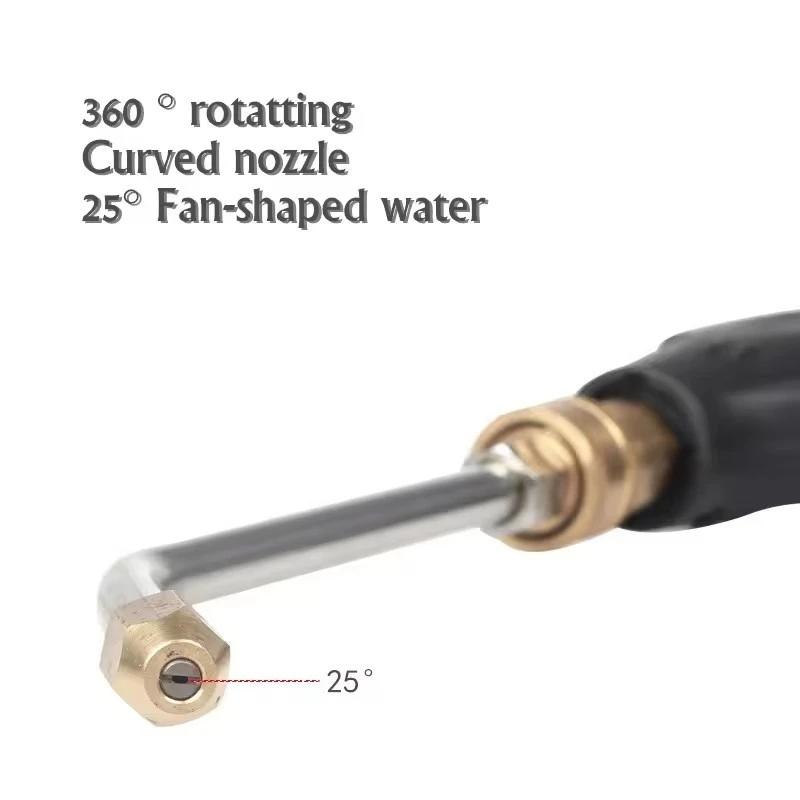 4350PSI curved rod nozzle cleaning water gun M22-14 threaded interface 1/4 quick connector for high-pressure cleaning