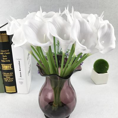 10 STÜCKE Real Touch Calla Lilie Künstliche Blumen Brautsträuße Home-Office Hochzeit Party Dekoration