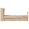 Bookshelf Bed without Mattress 75 x 190 cm Solid Pine Wood