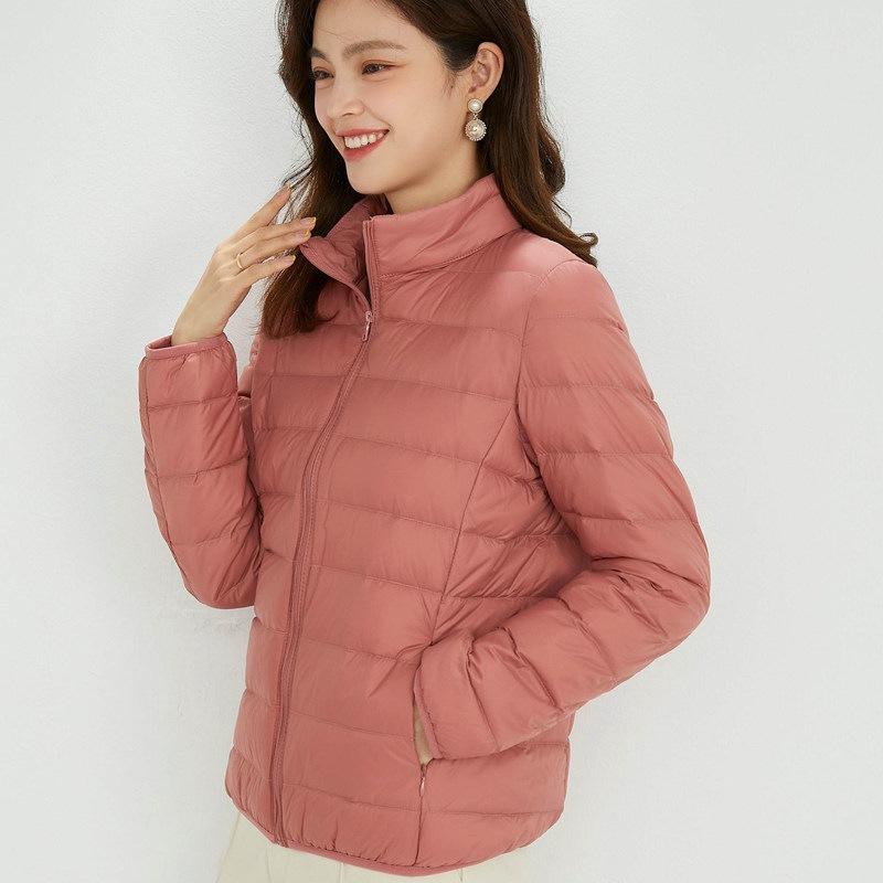 Simple and fashionable down jacket liner women's stand-up collar thin down jacket slim short down jacket duck down