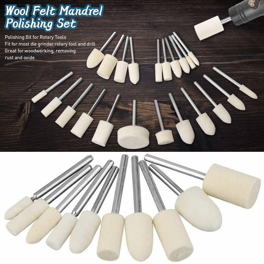 Cashmere Wool Felt Polishing 3mm Shank Buffing Wheels Cashmere Polishing  For Dremel