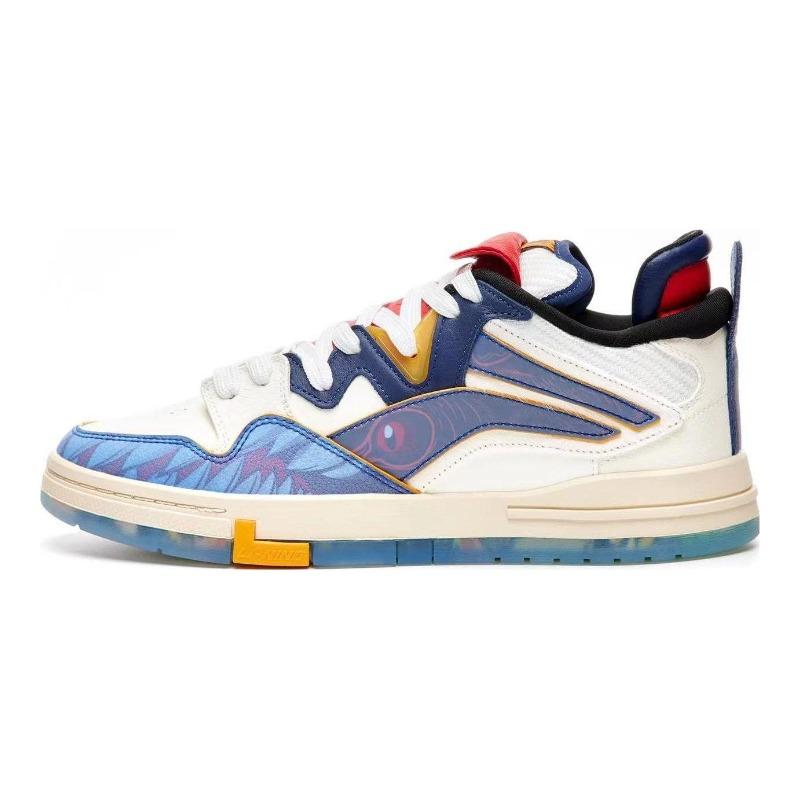 Li-Ning Wave Pro Year Beast Thermal Imaging Print Mens Low Top Skate Shoes Blue White AECT023-1 46