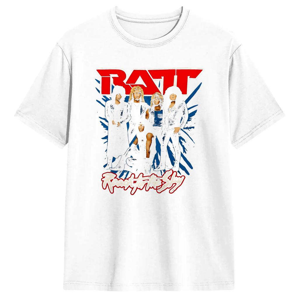 Streetwear T Shirt Summer Hair Metal Ratt Band Art Fashion TShirts Cotton Tee Shirt Y2K Funny Printed Short Sleeve Tees