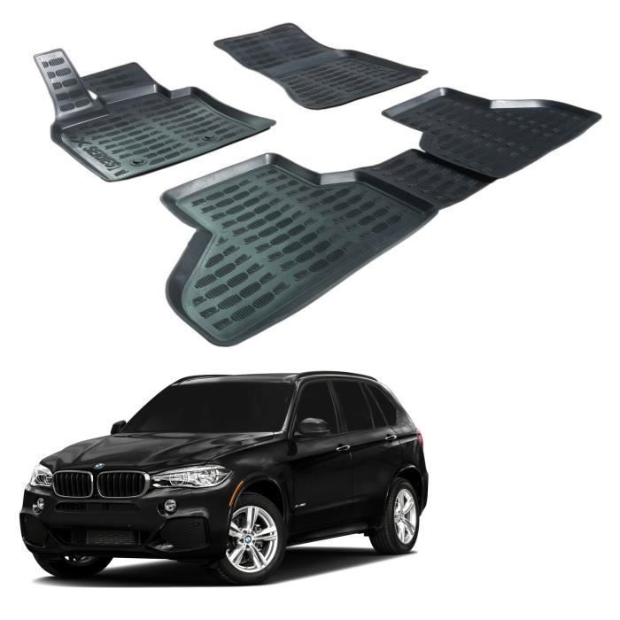 SCOUTT Tapis de sol 3D pour BMW X6 F16 - Caoutchouc Premium - Sur mesure - Noir
