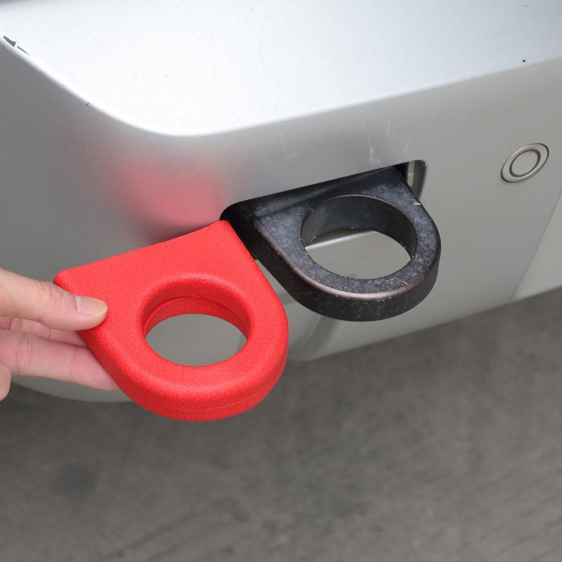 For Land Rover Defender 110 2020-2025 TPE Car Iron Tow Hook Rescue Rear Trailer Hook Protective Decorative Accessories
