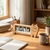 3 Inches Wooden Desktop Photo Frame Cartoon Dog Shaped Picture Frame Office Decor